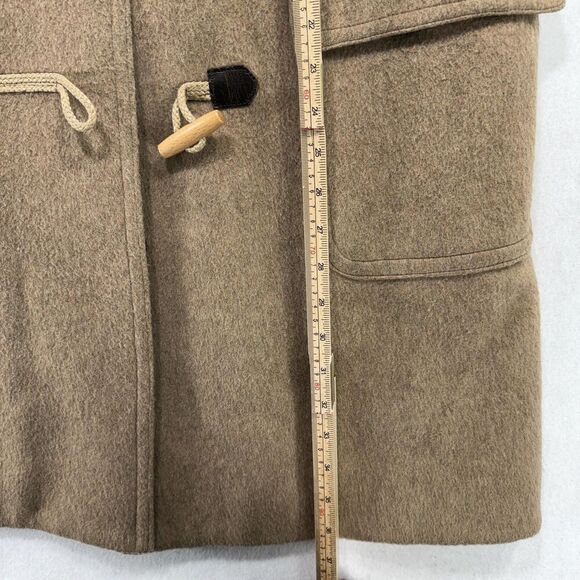Vintage Olympic Convoy Coat Women M Wool Linen Blend Duffle Toggles Austria 70s - Picture 9 of 12